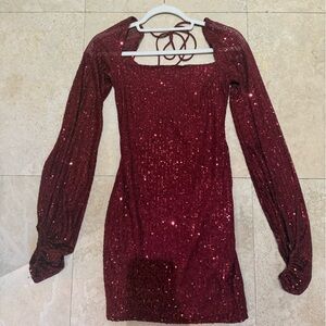 Sparkly Burgundy Dress